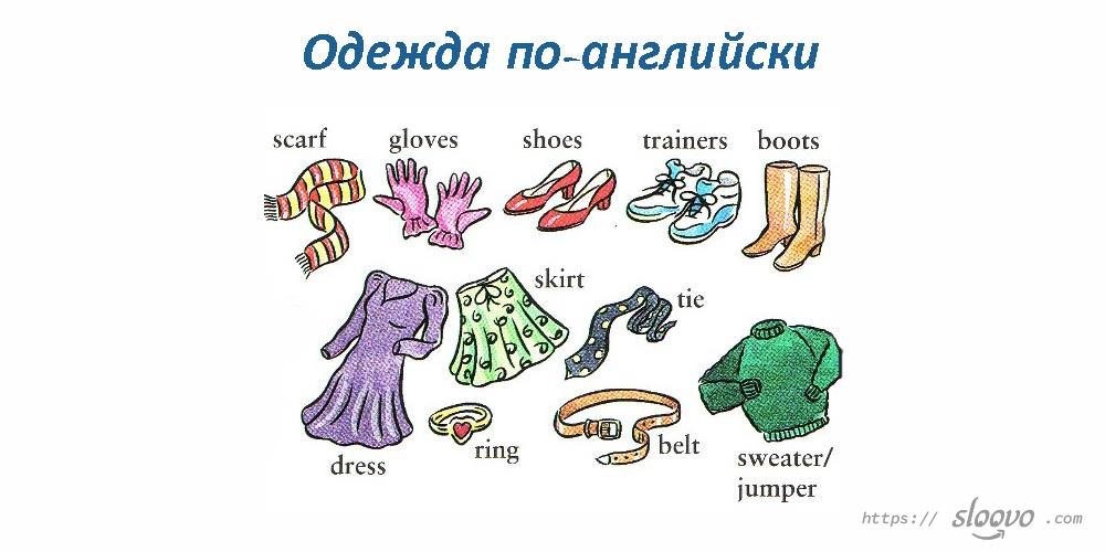 Одежда на английском языке