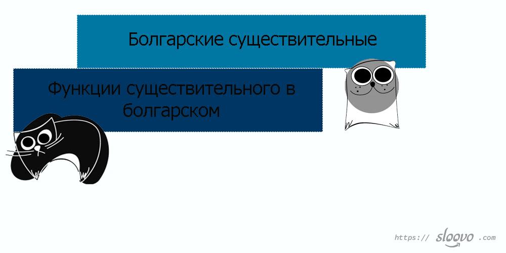 Болгарские существительные