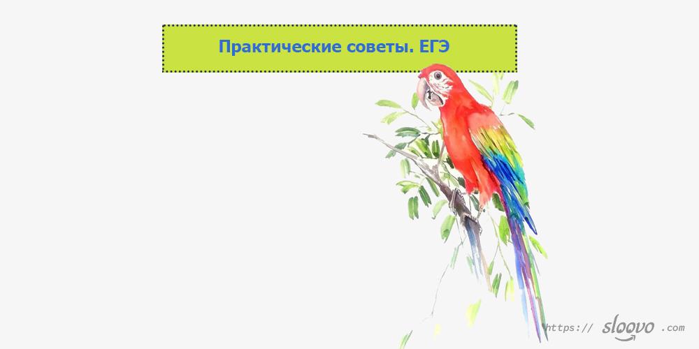 Практические советы. ЕГЭ