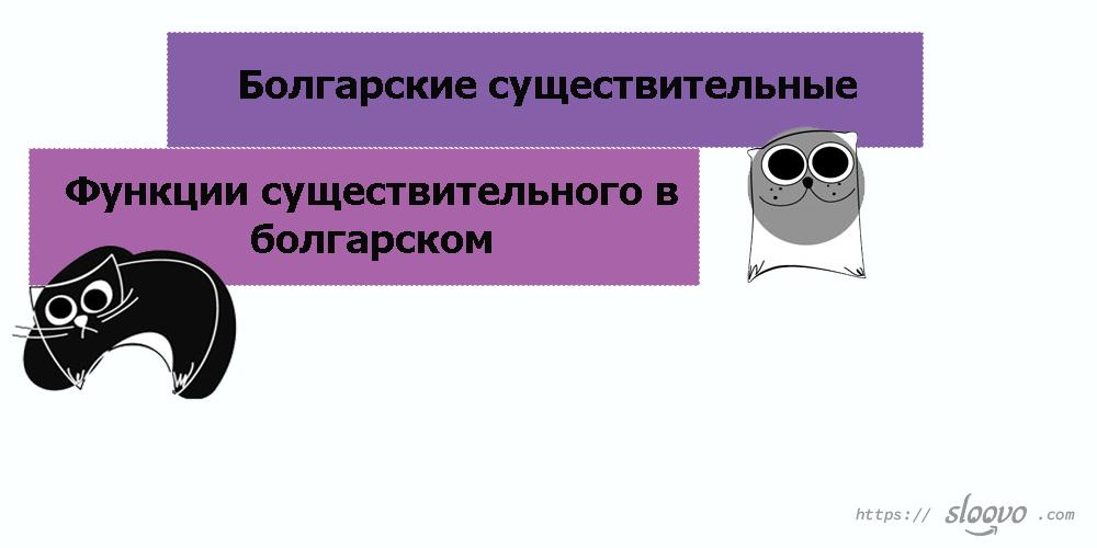 Болгарские существительные