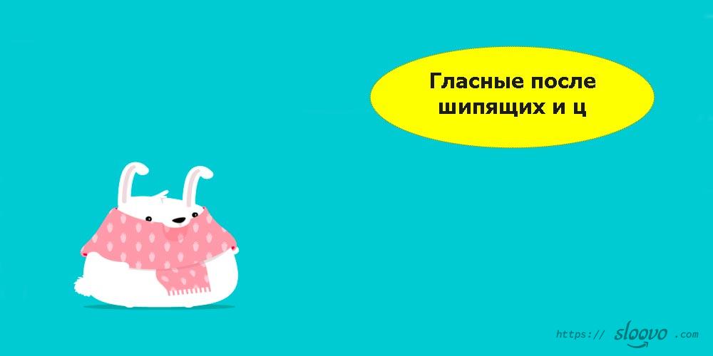 Гласные после шипящих и ц