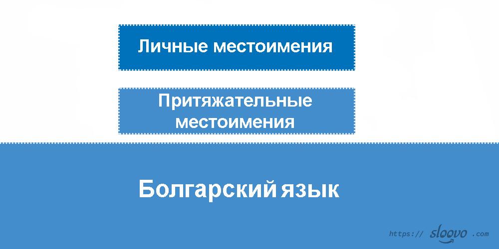 Личные и притяжательные местоимения в болгарском