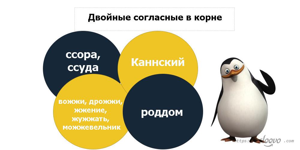 Двойные согласные в корне в русском языке. Что знает переводчик с русского
