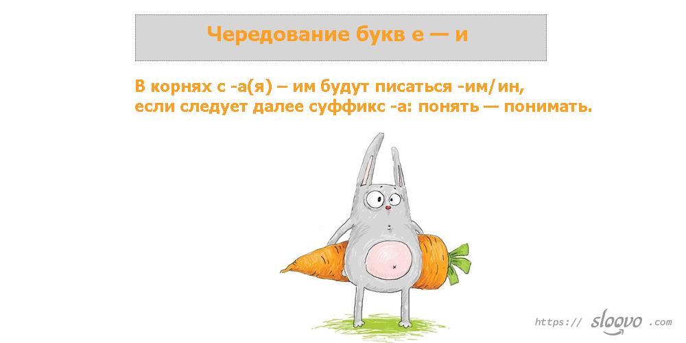 Чередование букв е — и