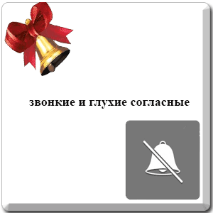 Звонкие и глухие согласные.
